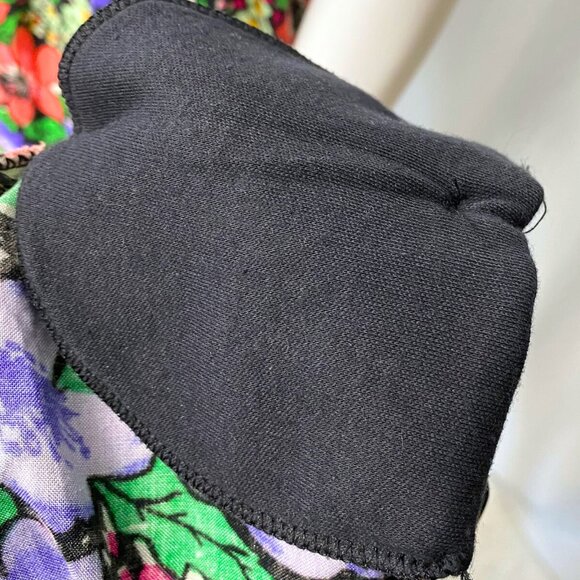 Vintage 90s floral coord two-piece shorts playset outfit red black small medium - Picture 5 of 6